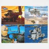 CH-53Eスタリすごいオン フリースブランケット (正面(横))