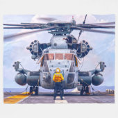 CH-53Eスタリすごいオン フリースブランケット (正面(横))