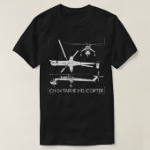 CH-54 Tarhe Helicopter Gift S-64 Skycrane Tシャツ (デザイン正面)