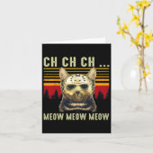 Ch Ch Ch Ch Meomeow怖い金曜日の衣装ハロウィーン カード (黄色い花)
