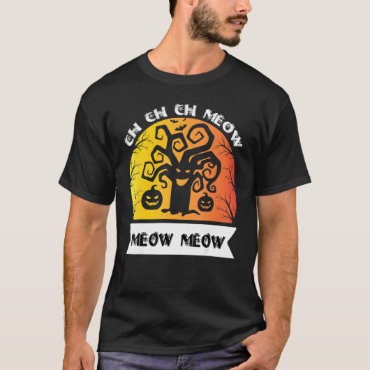 Ch Ch Ch Ch Meomeow怖い金曜日の衣装ハロウィーン Tシャツ (正面)