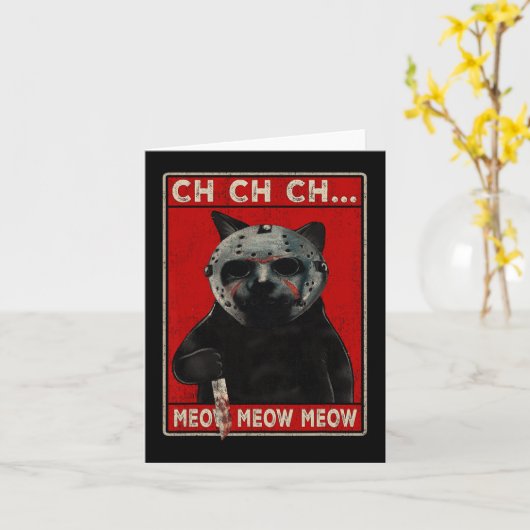 CH CH CH...Meow Meow カード (黄色い花)