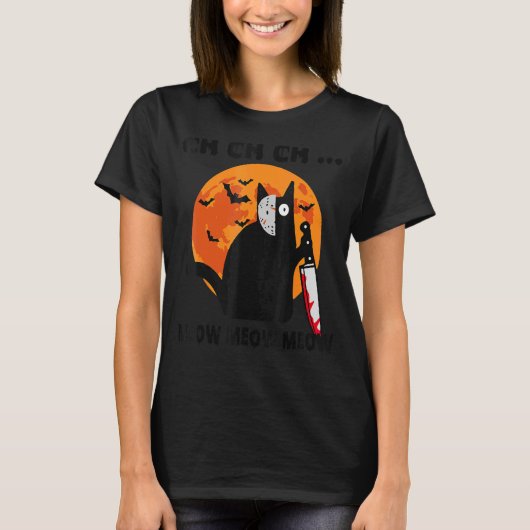 Ch Ch Ch Meow Meow Cat Tシャツ (正面)