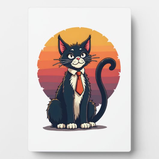 Ch Ch Ch Meow Meow Scary Halloween Costume Cat T-S フォトプラーク (正面)