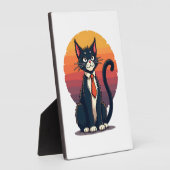 Ch Ch Ch Meow Meow Scary Halloween Costume Cat T-S フォトプラーク (側面)