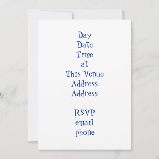 Cha Cha Chaの社交ダンス 招待状 (裏面)