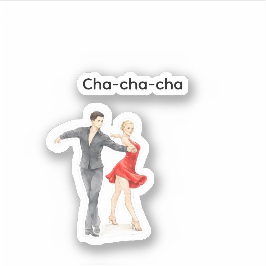 Cha-cha-cha sticker シール (正面)