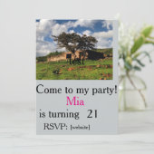 chacharasの招待のテンプレート分野 招待状 (スタンド正面)