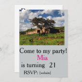 chacharasの招待のテンプレート分野 招待状 (正面/裏面)