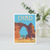 Chad Africa Vintage Travel  ポストカード (スタンド正面)