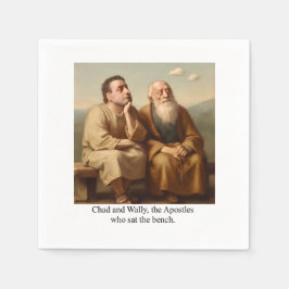Chad and Wally, the Apostles who sat the bench. スタンダードカクテルナプキン