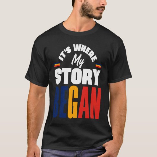 Chad Chadian Chad Flag Its Where My Story Began Ch Tシャツ (正面)