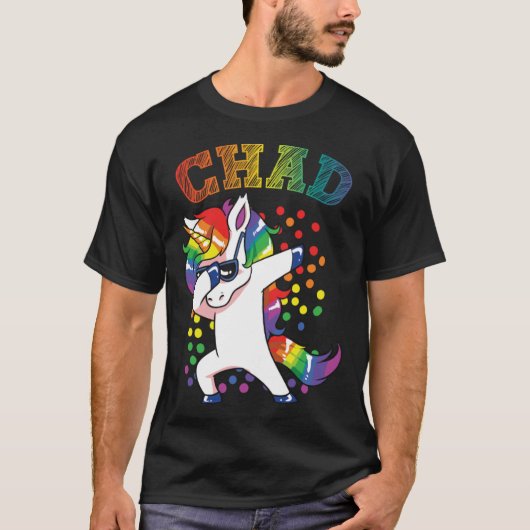 Chad Dabbing Unicorn Tシャツ (正面)