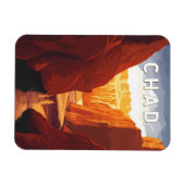 Chad Illustration Travel Art Vintage マグネット (横)