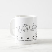 Chadwickペプチド名mag コーヒーマグカップ (正面左)