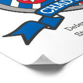 Chadwick boys C name赤いブルークレストポスターを意味する ポスター (角)