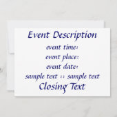 Chag Chanukkah Sameach - Happy Chanukkah! 招待状 (裏面)