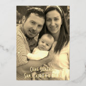 Chag Sameach Happy Chanukah 箔シーズンカード (裏面)