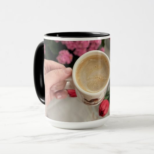 Chai & Coffee Mug – Warm Beverage Lovers Ceramic C マグカップ (正面左)