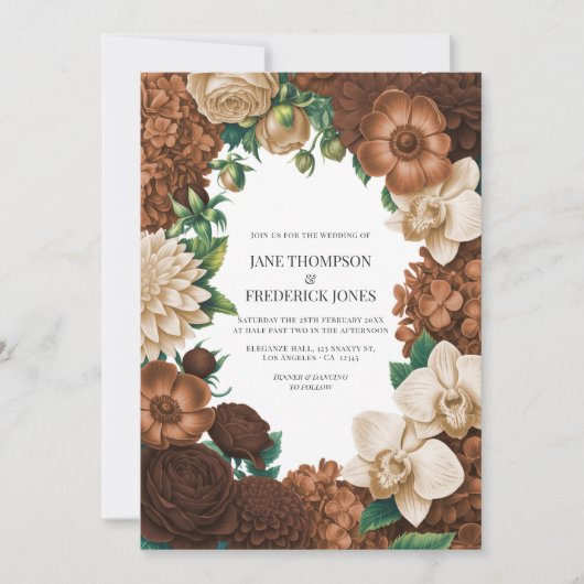 Chai Latte, Burnished Copper & Coffee Quartz 招待状 (正面)