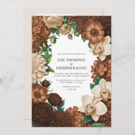 Chai Latte, Burnished Copper & Coffee Quartz 招待状