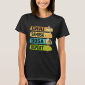Chai Samosa Dosa Repeat  Tea  Costume Tea Tシャツ (正面)