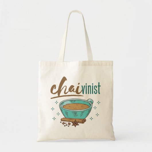 Chai Tea Lover "Chaivinist" トートバッグ (正面)