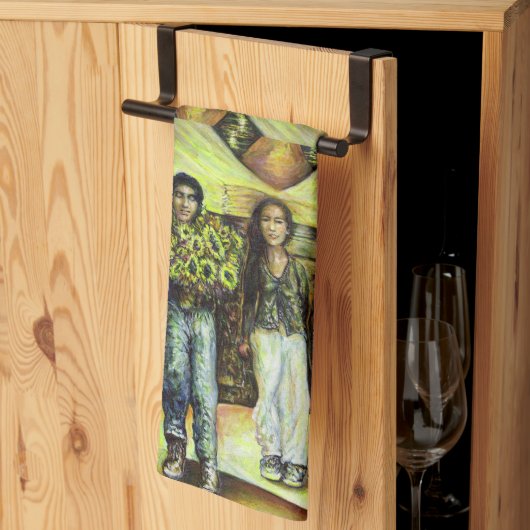 ChaIiengeのシスチンChapeI相 キッチンタオル (三つ折り)