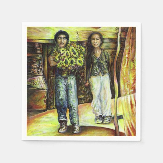 ChaIiengeのシスチンChapeI相 スタンダードカクテルナプキン (正面)