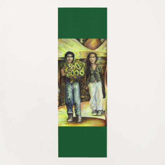 ChaIiengeのシスチンChapeI相 ヨガマット (正面)