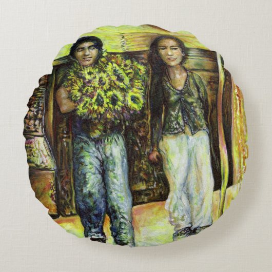 ChaIiengeのシスチンChapeI相 ラウンドクッション (正面)