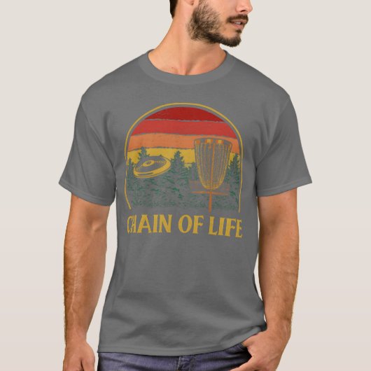 Chain of Life Disc Golf Sports Golfer Games Hobby  Tシャツ (正面)