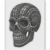 Chain Skull Biker Decal — Motorcycle Vinyl Sticker シール (正面)