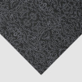 Chained Abstract Mirrored Image Gray On Black Art 薄葉紙 (詳細)