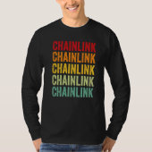 Chainlink Crypto Rainbow Text Tシャツ (正面)