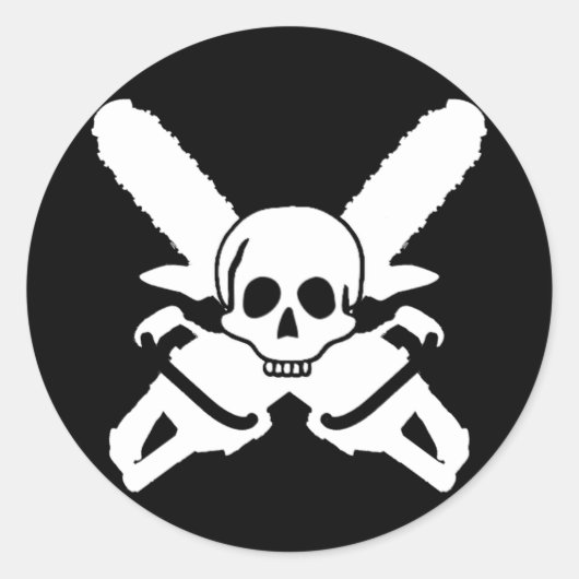 ChainSawメタルステッカー ラウンドシール (正面)