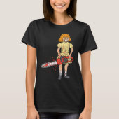 Chainsaw Girl I Horror Punk Gothic Pastel Goth Hal Tシャツ (正面)