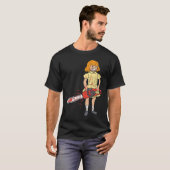 Chainsaw Girl I Horror Punk Gothic Pastel Goth Hal Tシャツ (正面フル)