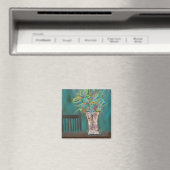 Chair with Expressive Bouquet Original Art マグネット (インサイチュ (食洗機))