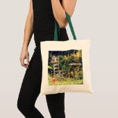 'Chair with Hat in Garden' Budget Canvas Tote トートバッグ (正面(商品))