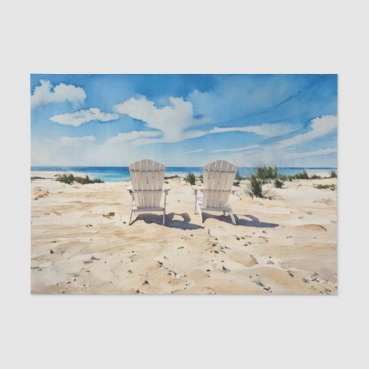 Chairs in the Sand Tissue Paper 薄葉紙 (正面)