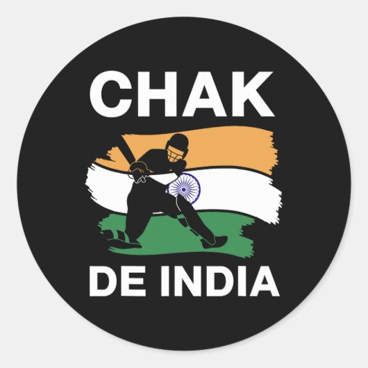 Chak De India - Indian Cricket Team Players Wear I ラウンドシール (正面)