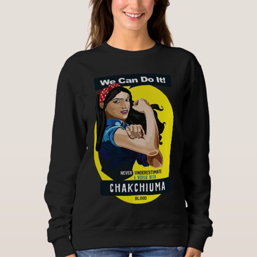 Chakchiuma Native American Indian Woman No Underes スウェットシャツ (正面)