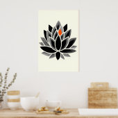 Chakra Crown Art Print Minimal Lotus Design ポスター (キッチン)