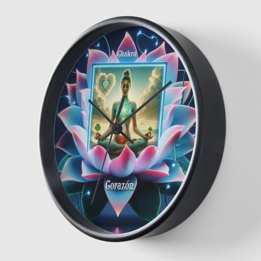 Chakra del Corazón (Anahata) 壁時計 (傾斜)