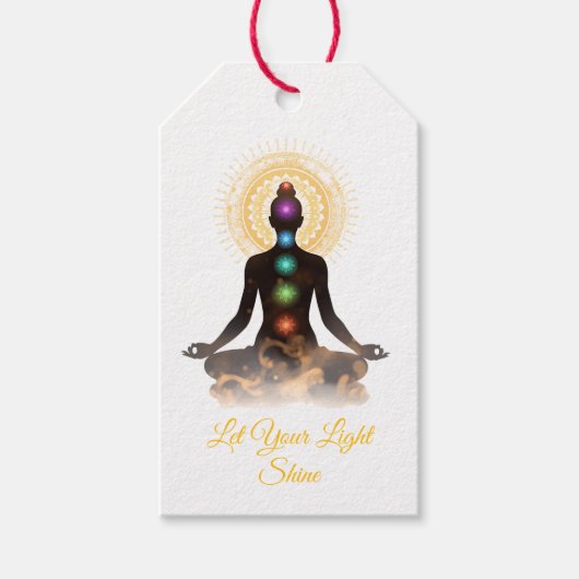 Chakra Healing Gift Tag – Inspirational Spiritual ギフトタグ (正面)