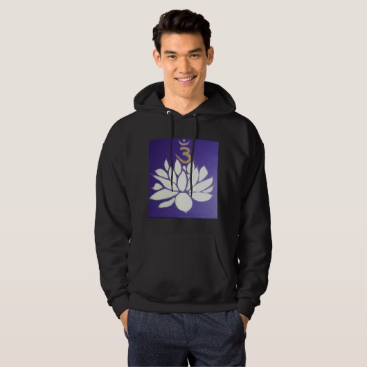 Chakra hooded black long sleeve zipper Sweat-Shirt パーカ (正面フル)