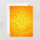 Chakra Mandala Sacred Geometry Bright Yellow ポストカード (正面/裏面)