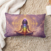 Chakra Meditation Spiritual Throw Pillow ランバークッション (ブランケット)