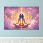 Chakra Meditation Stretched Canvas Wall Art キャンバスプリント (インサイチュ (ウッドフロア))